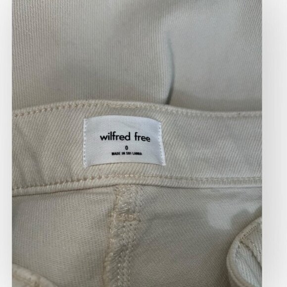 Aritzia Wilfred MODERN CARGO high waisted khaki trouser pants cream sz 0 casual - Picture 7 of 8
